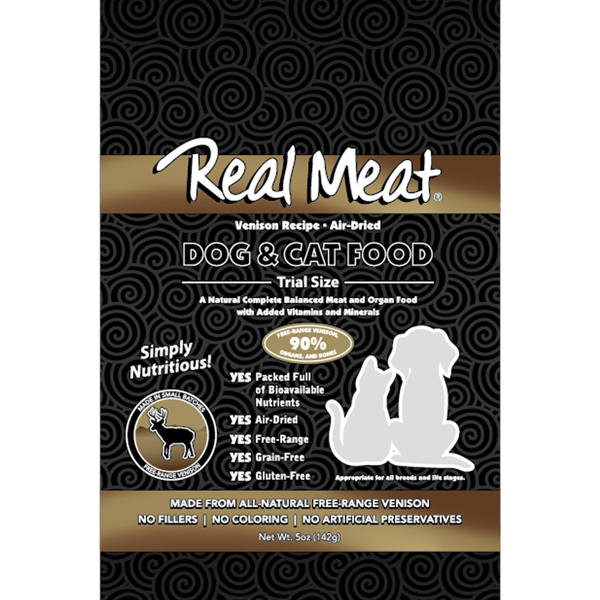 5oz Venison Dog & Cat Food Product Packaging Image