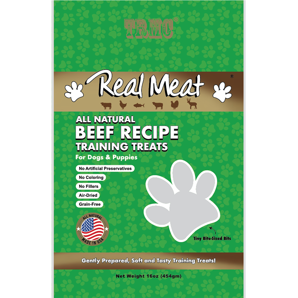 Real Meat 1lb Beef Trainers Product Packaging Image